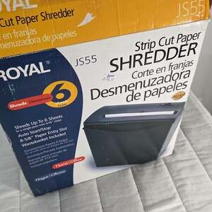 Royal JS55 6-Sheet Strip-Cut Paper Shredder with Wastebasket